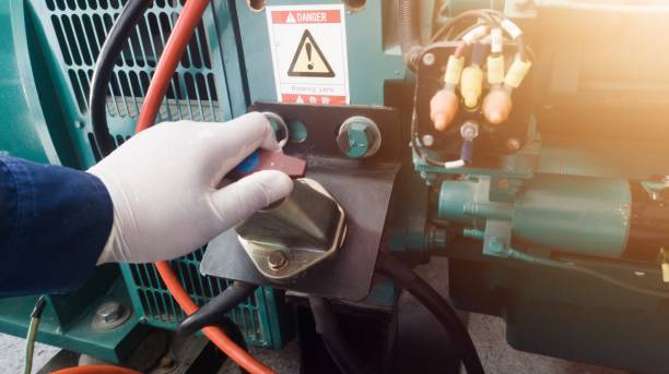 Professional electrician installing a generator hook-up in North Naples, FL