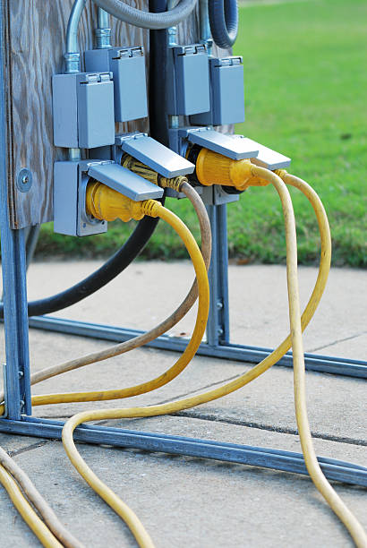 Backup generator supplying power to a home during an outage